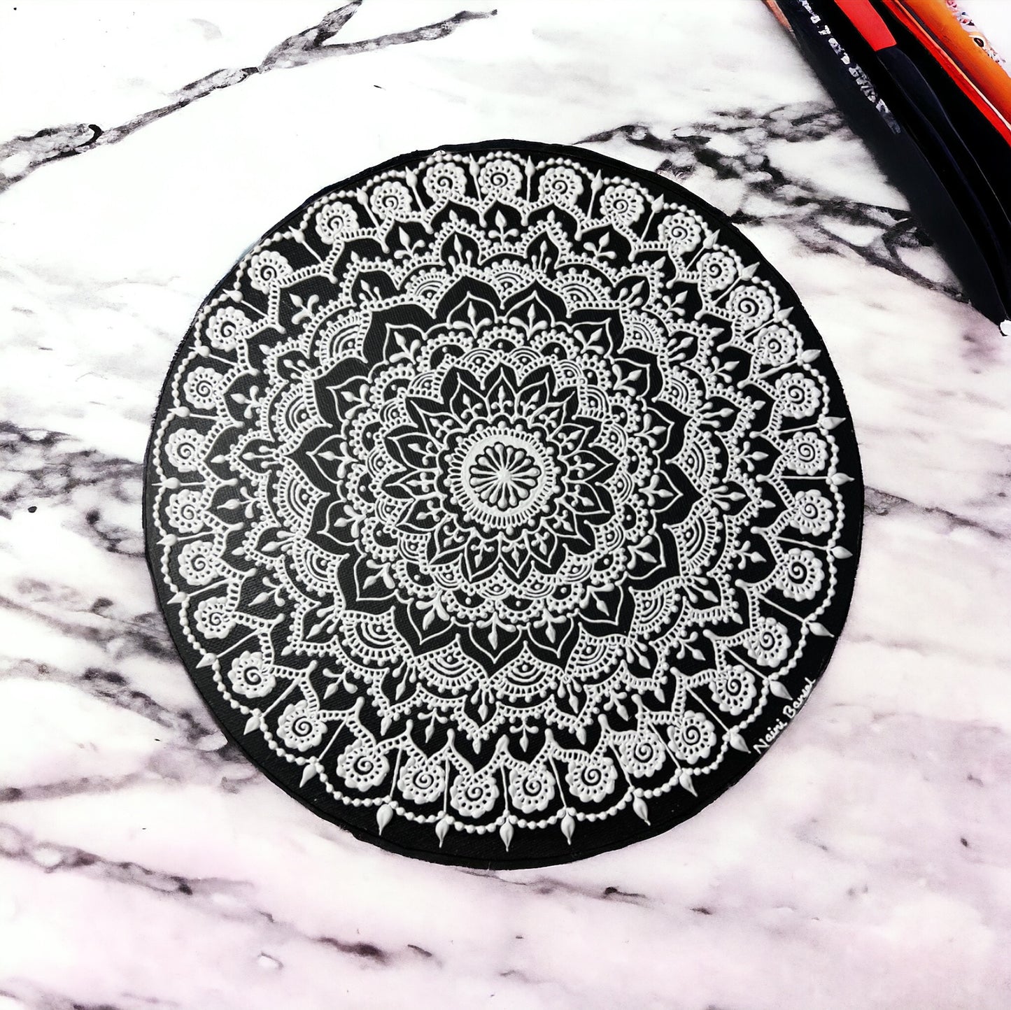 Radial Henna Design | 3D Mandala Art | Perfect Gift For Housewarmings | Interior Wall Decor