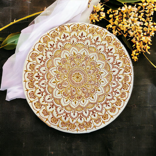 Radial Henna Design | 3D Mandala Art | Perfect Gift For Housewarmings | Interior Wall Decor