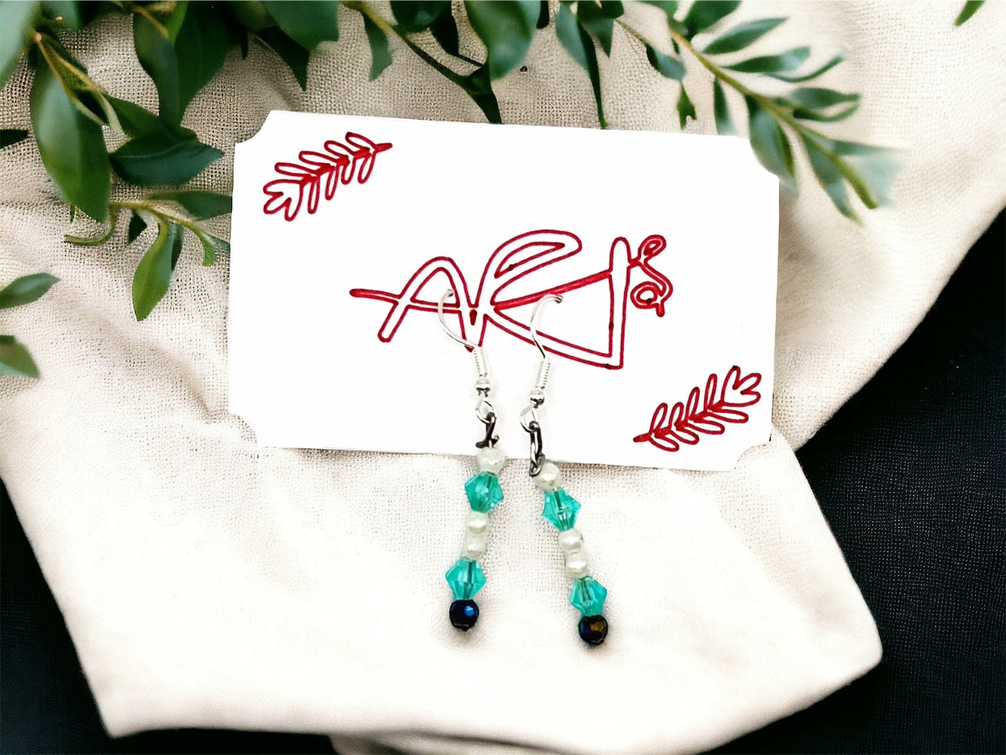 Green and Blue Earrings