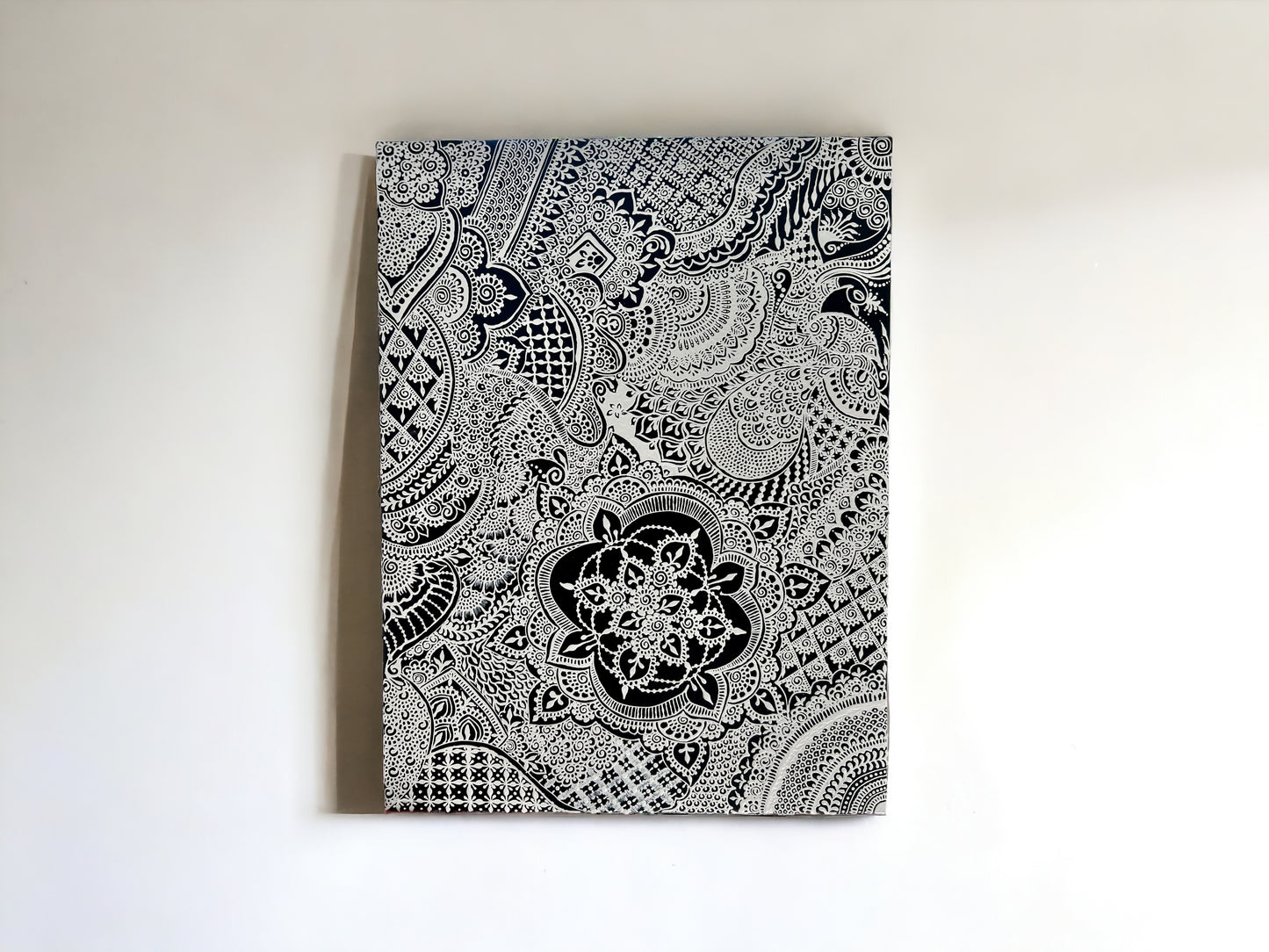 "Midnight Mehandi" artwork displayed on plain white wall